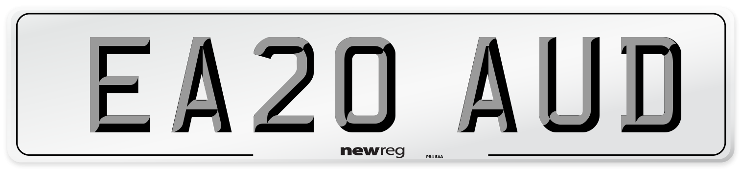 EA20 AUD Number Plate from New Reg